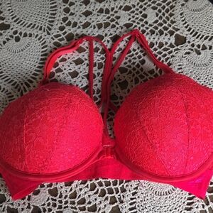 Victoria's Secret Red Lace Bra